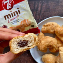 mini chocolate filled croissant