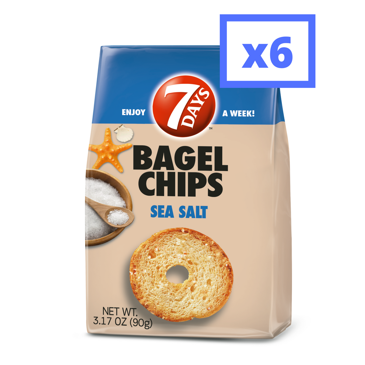 sea salt bagel chips times 6