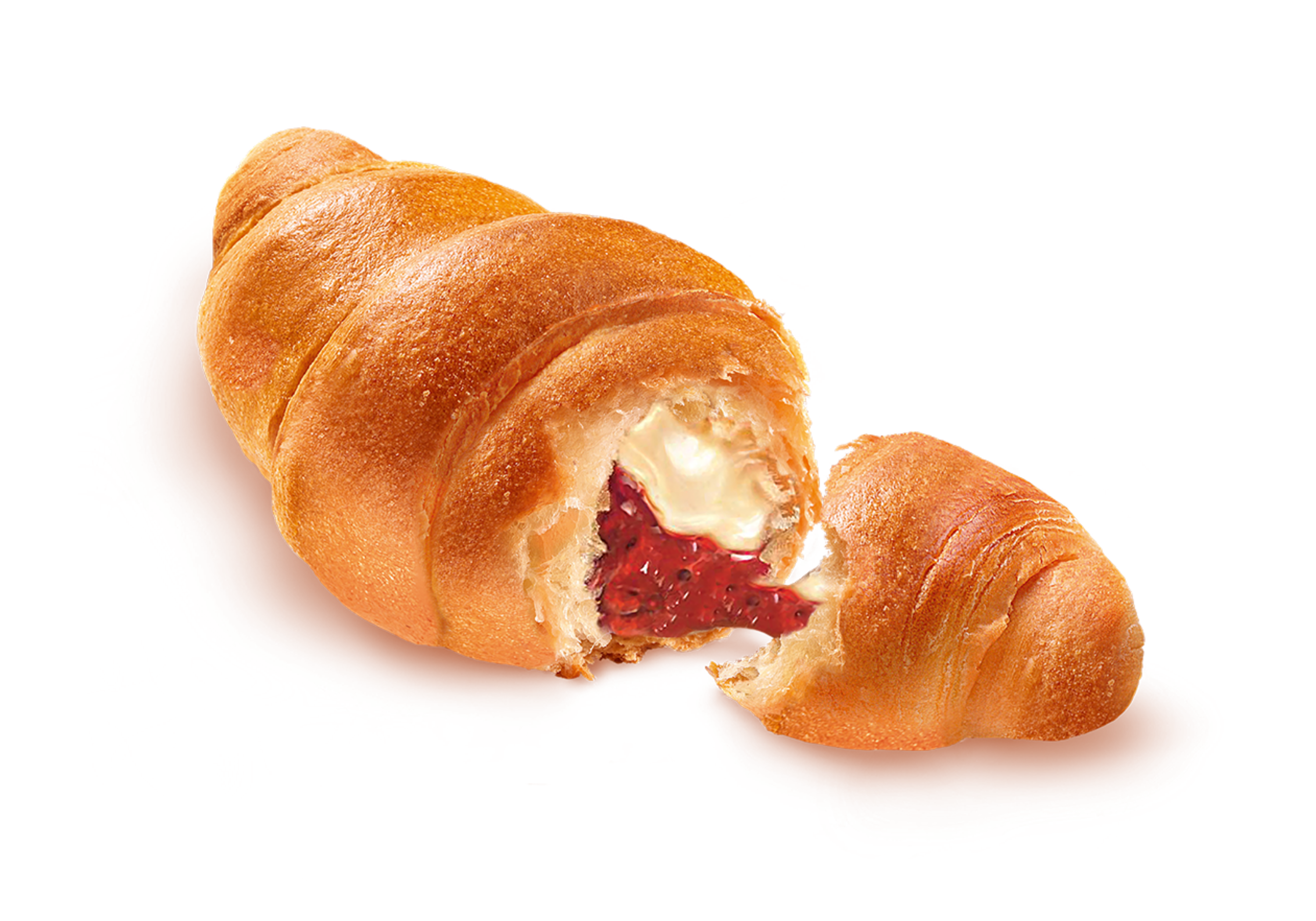 Soft Croissant, Strawberry & Vanilla Filling (2.65oz, Pack of 12