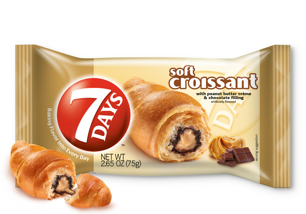 peanut butter chocolate croissant in packaging