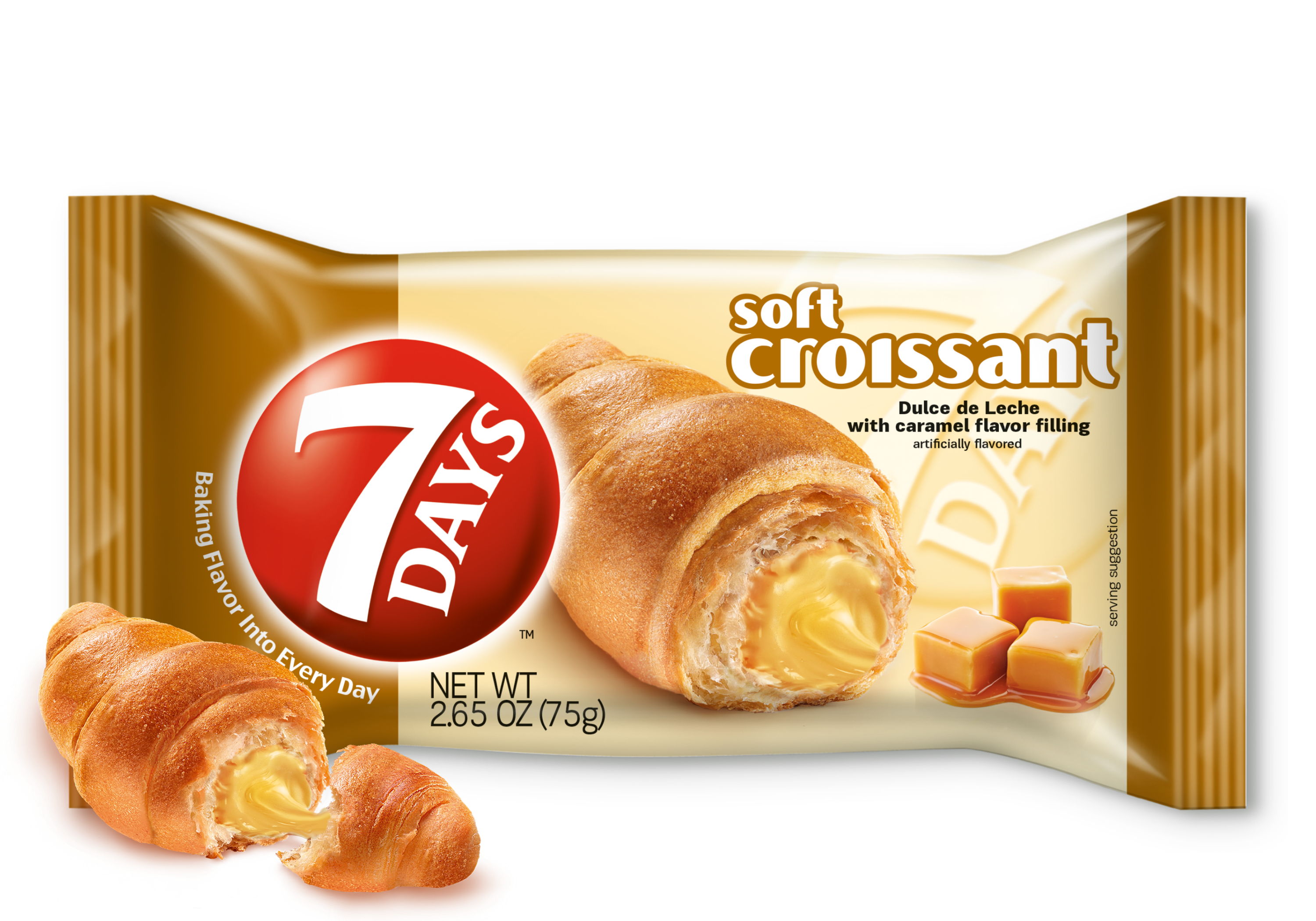Soft Croissant, Caramel Filling (2.65oz, Pack of 12 or 24)