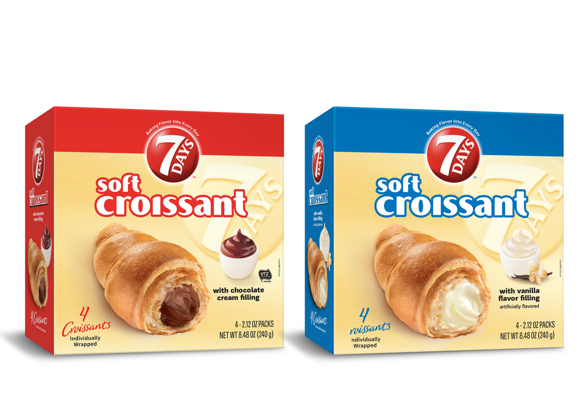 chocolate and vanilla croissant starter pack